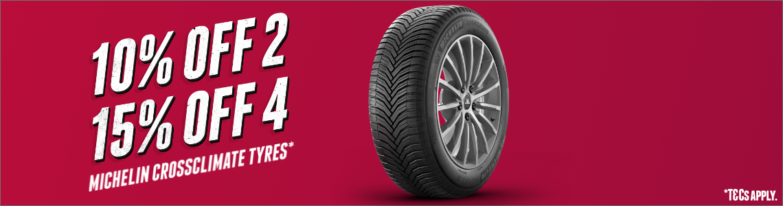 Get 10% off when you buy 2 or 3 CrossClimate tyres 
