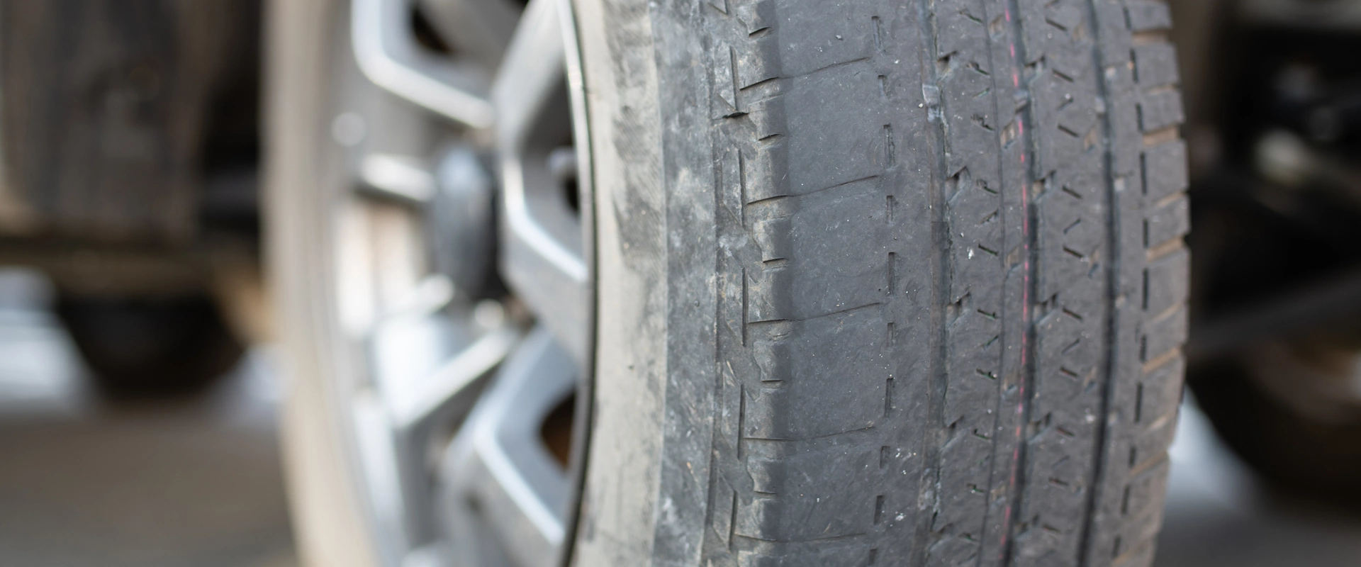 A worn tyre